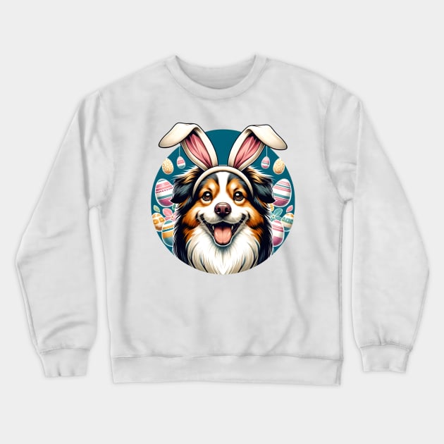 Taiwan Dog Celebrates Easter with Bunny Ears Joy Crewneck Sweatshirt by ArtRUs